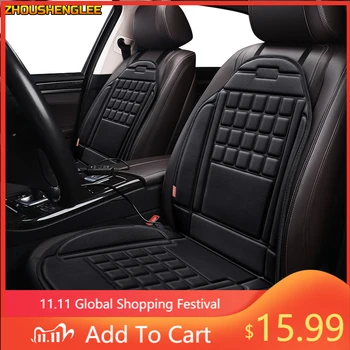 

ZHOUSHENGLEE 12V Heated car seat cover for Mazda all models CX-7 CX-5 cx4 CX-3 mazda 6 3 626 323 M2 Winter Pad Cushions car seat
