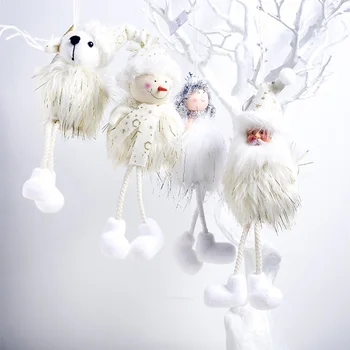 

White Christmas Angel Plush Doll Pendant Xmas Tree Hanging Decoration Party Ornaments Event & Party Supplies