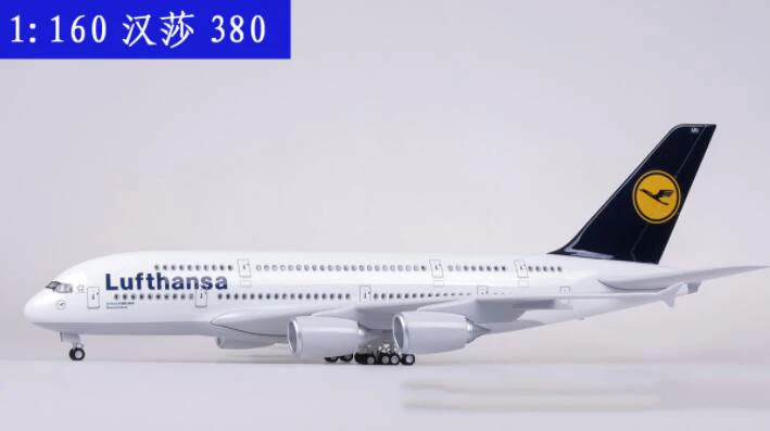43-45,5 см Boeing787 Airbus A380 модель самолета из пластикового сплава EMIRATES ETIHAD QANTAS airфранция LUFTHANSA ANA AIRLINES - Цвет: Lufthansa