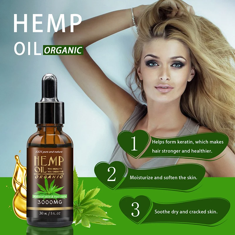 Hemp Seed Massage Oil Relieve Pain Improve Sleeping Promote Blood