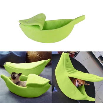 

Pet Banana Bed Dog Mat Soft Cotton Warm Pet Blanket Sleeping Bed Cover Mat for Small Medium Dogs Cats Kennel
