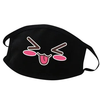 

10 Styles Print Mouth Cover Expression Dust-proof Gauze Breathable Comfortable Pattern Unisex Mask Face Cover Mascarar Masque