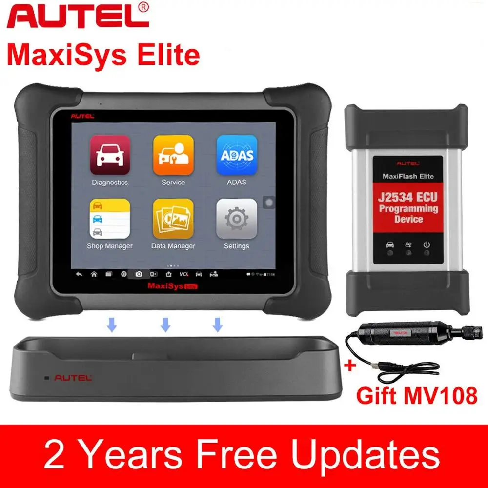 Диагностический считыватель кодов Autel Maxisys Elite OBD2 сканеры J2534 Программирование