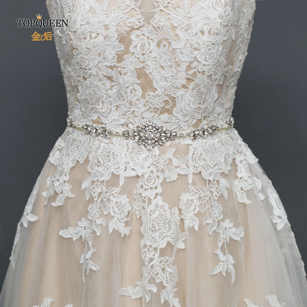 TOPQUEEN S357 бисер горный хрусталь пояс для свадебного платья модный пояс для свадебного платья Алмазная Вишивка для пояса