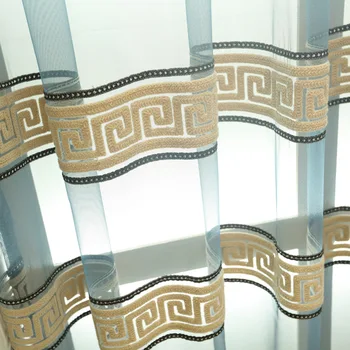 

Meisi Mengsha Curtain Thick Cotton and Linen Stitching Fabric Curtains for Living Room Custom New Chinese Hot Selling Models