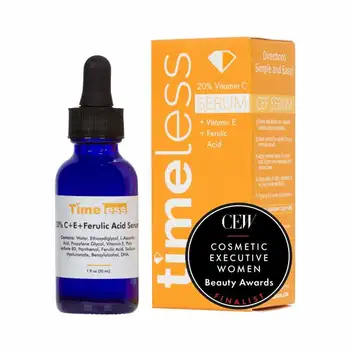 

Timeless 20% VITAMIN C + E Ferulic Acid Serum 1 OZ Antioxidant Whitening Face CEF Serum Anti Wrinkle