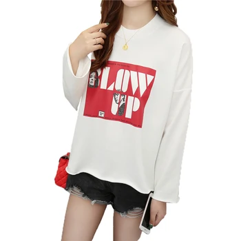 

2019 Autumn Thin Women's Sweatshirt Long Sleeve Cartoon Animation Printing Womens Clothing Sweatshirt Women Office Lady Winter