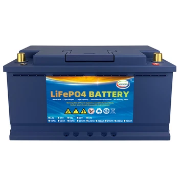 شراءبطارية LiFePO4 12 فولت 100 أمبير دورة عميقة بطارية أيون الليثيوم فوسفات المدمج في BMS ل RV/التخييم ، خارج تطبيقات الشبكة ، الخ.