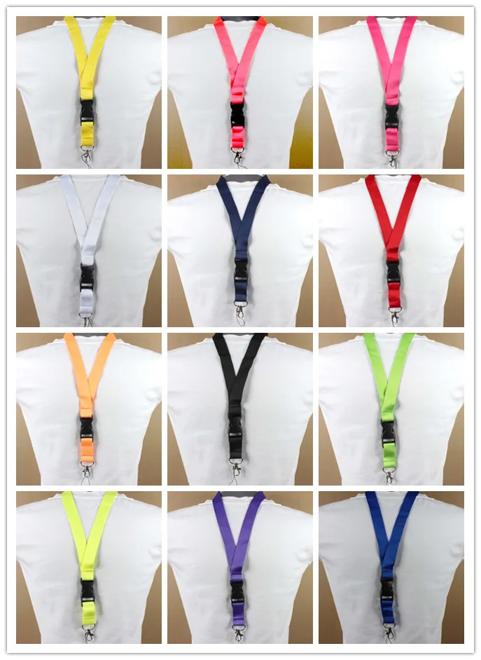 

Free shipping 500Pcs Sports brand lanyard Strap Keychain badge holders or Neck Strap Detachable Buckle many styles mixed