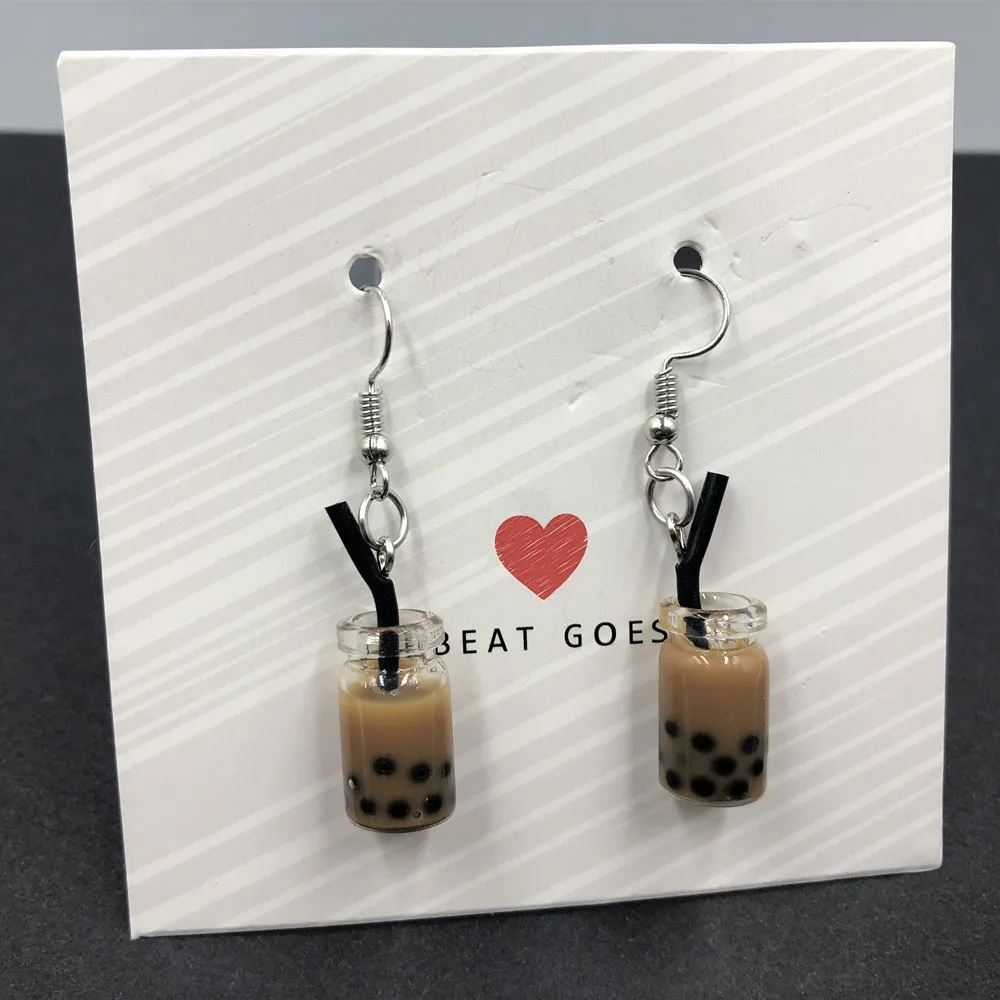 Earrings Jewelry Tea-Coffee-Cup Pearl Handmade Korean Minimalist Wholesale Women Gift