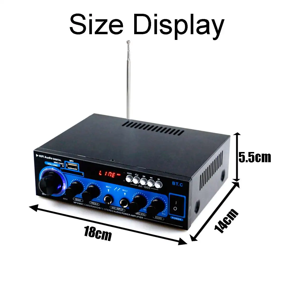 Профессиональные усилители для домашнего кинотеатра 1000 Вт 2CH HiFi Цифровой автомобильный аудио стерео усилитель мощности аудио bluetooth USB SD FM радио