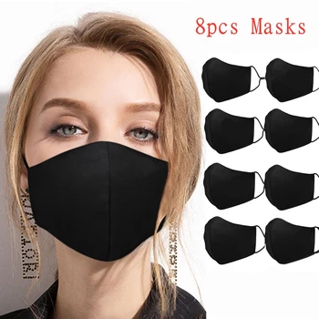 

Mouth Masks 3-layer Anti-Dust Washable Mascarillas 10/50/100 Pcs Cotton Meltblown Cloth Masks Elastic Ear Loop Face Mask