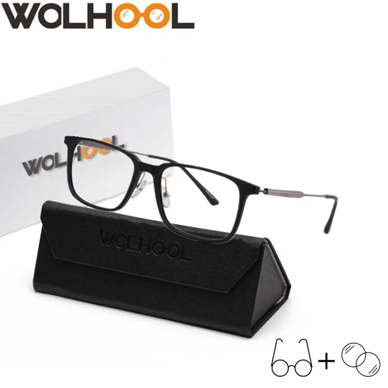 

Rescription Glasses For Men Women Eyeglasses Myopia Optical Frame Square Titanium Eyeglasses Anti Blue Ray Prescription Glasses