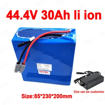 

GTK 44.4V 30Ah lithium ion battery pack 12S li ion batteries for 2500W Bike bicycle scooter + 5A Charger