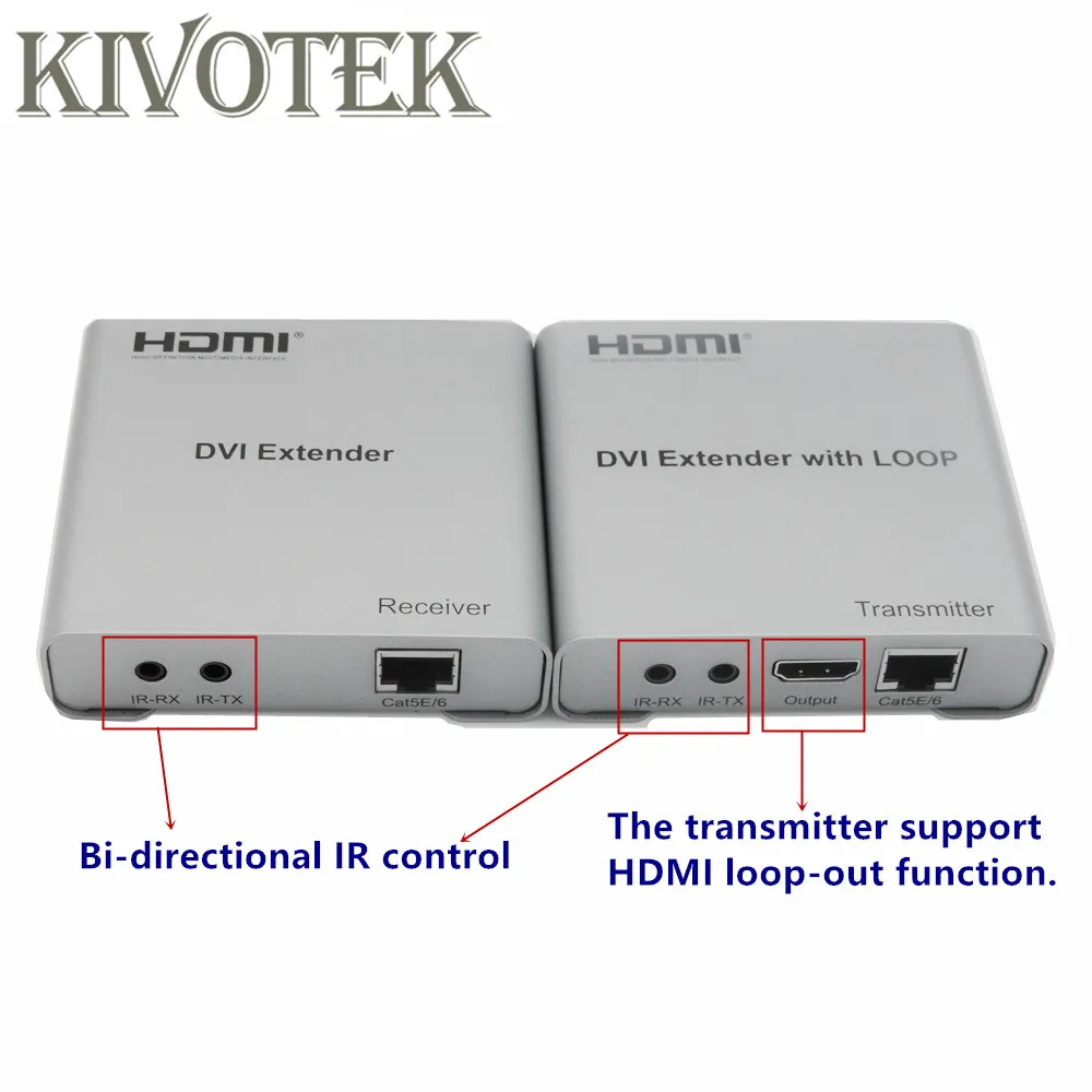 DVI удлинитель адаптер приемопередатчика расширение dvi сигнал 50 м от Trasmitter
