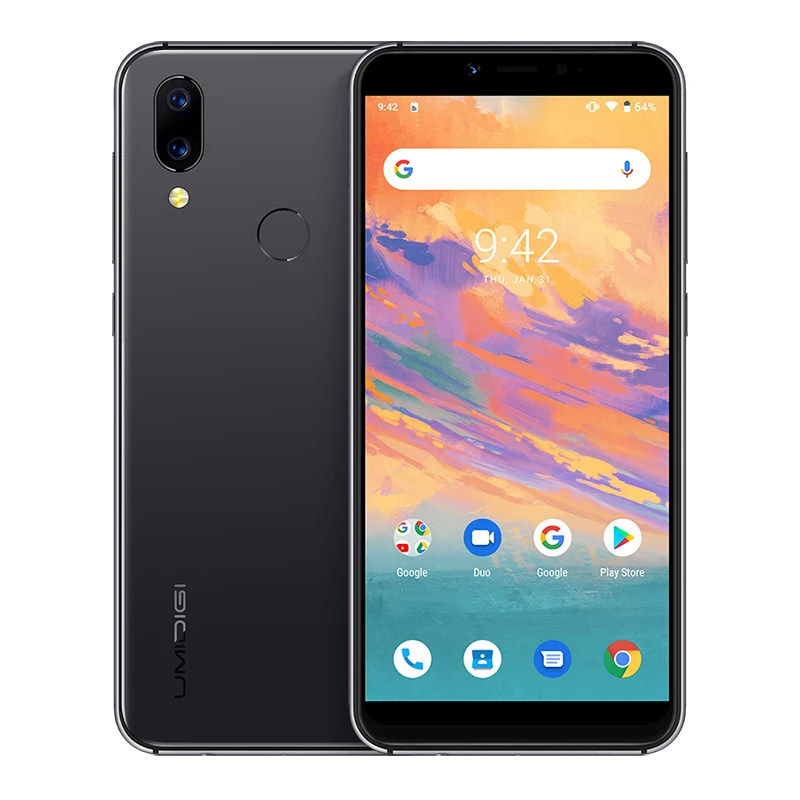 Смартфон UMIDIGI A3S, Android 10, глобальная полоса, 3950 мАч, 16 Мп+ 5 МП, MT6761, 5,7 дюйма, 2 ГБ+ 16 ГБ, смартфон, 13 МП, селфи, двойной, 4G, три слота - Цвет: Space Gray