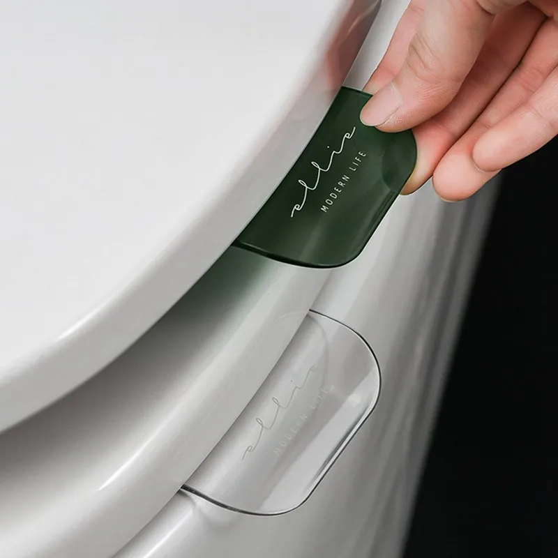 Toilet Seat Accessories Adhesive Toilet Lid Device Portable Closestool Handle Flapper Holder DIY Bathroom