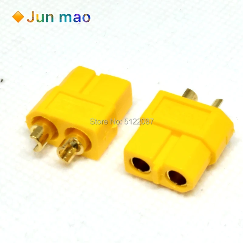 10PCS (5 Pairs) XT60 Yellow Battery Connector Set 4.5mm Male Female