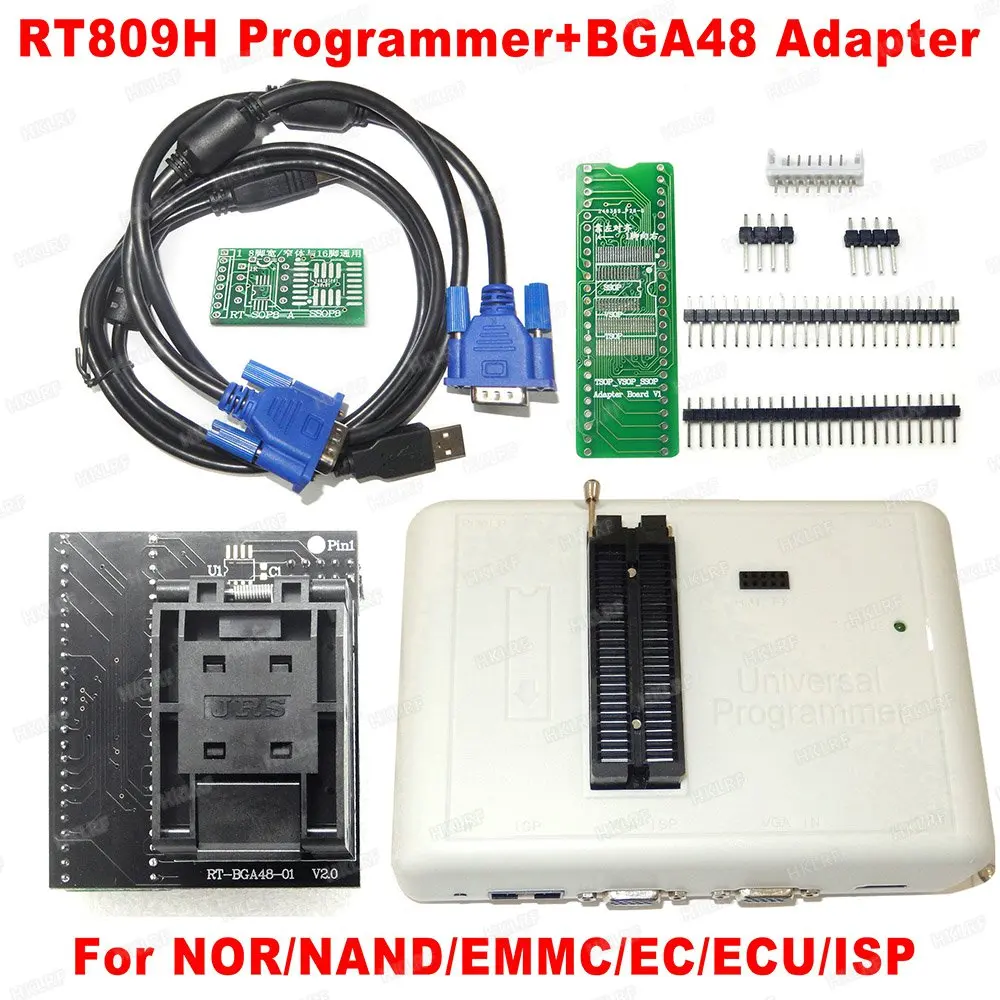 RT809H WITH BGA48 Универсальный программатор RT809H с адаптером BGA48 RT-BGA48-01 - Цвет: RT809H WITH BGA48