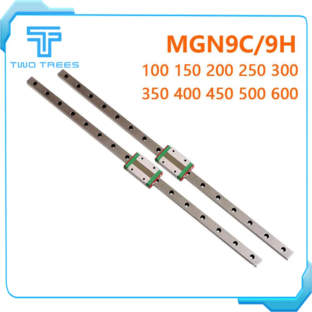Новый 3D принтеры линейные направляющие MGN9MM 100 150 200 250 300 350 400 450 500 550 600 мм рельсы + MGN9C