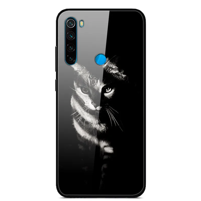 22 Для Xiaomi Redmi Note 8 чехол из закаленного стекла с печатным жестким чехлом для Xiaomi Redmi Note 8 Note8 чехол для Redmi Note 8 Pro Бампер - Цвет: 22