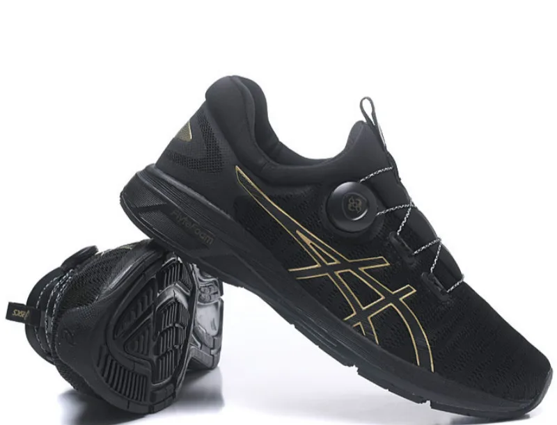 

Nimbus Gifts Outdoor Running shoes 2018 New Hot Sale Nimbus GEL Running Shoes Man's Black and Gold T7D6N-0193 40-45 Size