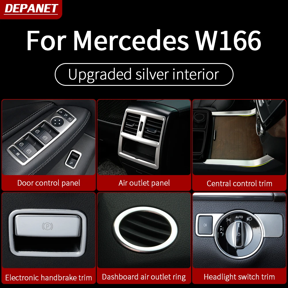 Poignée De Porte Intérieure Argent Mat Gauche Pour Mercedes Classe C W204 GLK X204