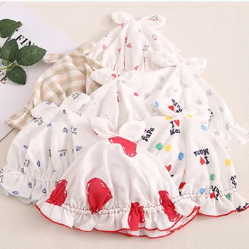 

Newborn Baby Hats 100% cotton Printed Baby Caps Muslin For 0-3 Months Outerwear Toddler Infant Hat Accessories Sun Protection