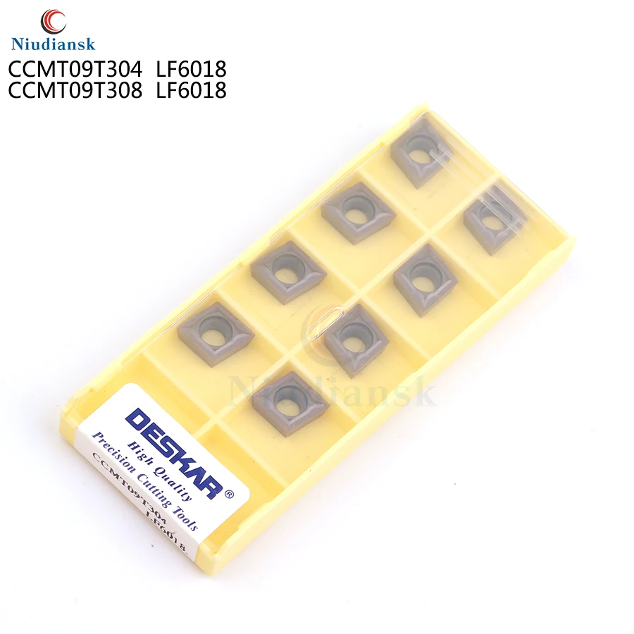 10 шт. оригинальный CCMT09T304 CCMT09T308 LF6018 вставки с ЧПУ карбидные Токарные Вставки для