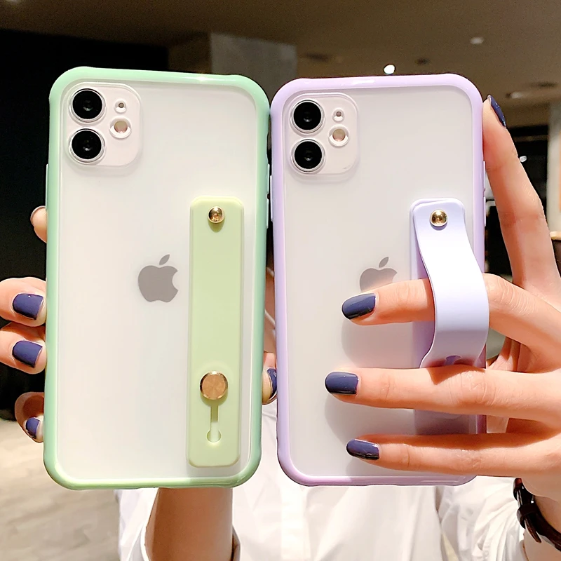 Чехлы с ремешком на запястье для iPhone 11 pro MAX X XR XS 7 8 6 6s Plus SE 2020 | Мобильные телефоны и