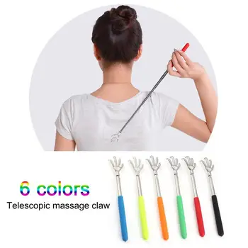 

5 Colors Compact Telescopic Claw Stainless Steel Massager Back Scratcher 22-58cm Adjustable Back Scratching Massage Hand Claw