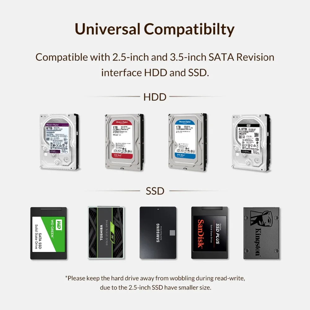 ORICO 3," HDD корпус Bulit в Мощность SATA USB 3,0 жесткий диск 5 Гбит супер держатель для спидометра 16 ТБ HDD UASP для ПК ТВ PS4
