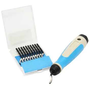 

NG1000 BS1010 Trimming Burr Handle DIY Scraper Edge Cutter Remover Hand Professional 10pcs Blades Deburring Tool Set Portable