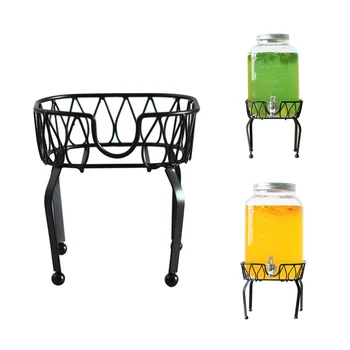 

Iron Juice Tea Beer Wine Bucket Holder Stand Drink Dispenser Round Stand Basket Party Party Bar Pub Home Kitchen Decor Supplies