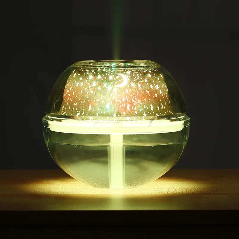 

Creative Crystal Night Light Projection Humidifier Large-Volume USB Mute Household Mini Office Air Atomizer