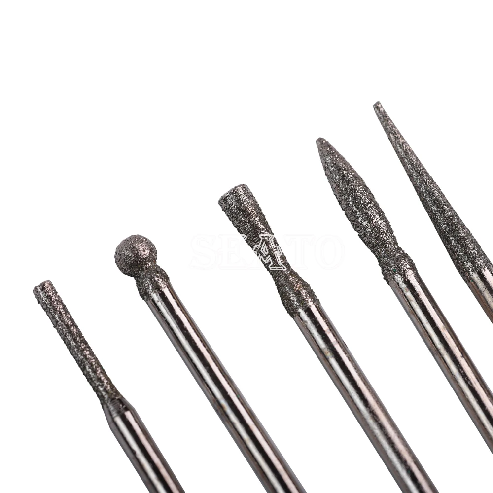 30 Pcs 1 Set Dental Diamond Burs Millers Tooth Drill Jewelers Dentist Lab 2.35mm dental tool color silver and golden