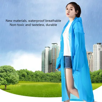 

Adult Raincoat For Outdoor Travel Hiking Rainwear Unisex Thicken Waterproof Breathable Elastic Cuffs Hooded Rain Cover Raincoats
