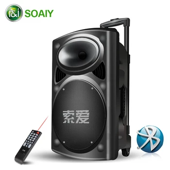 

Big Speaker 300W Power Outdoor Bluetooth Wireless Microphone Pull Rod Remote Controller FM Radio Support TF Subwoofer