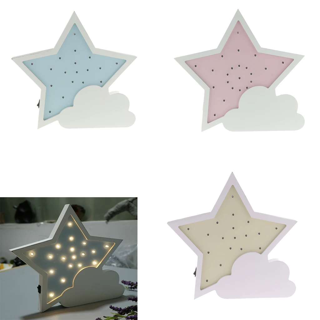 Lovely Cloud Star LED 3D Light Night Lights Kids Gift Toy for Baby Children Bedroom Decoration Lamp Indoor Lighting