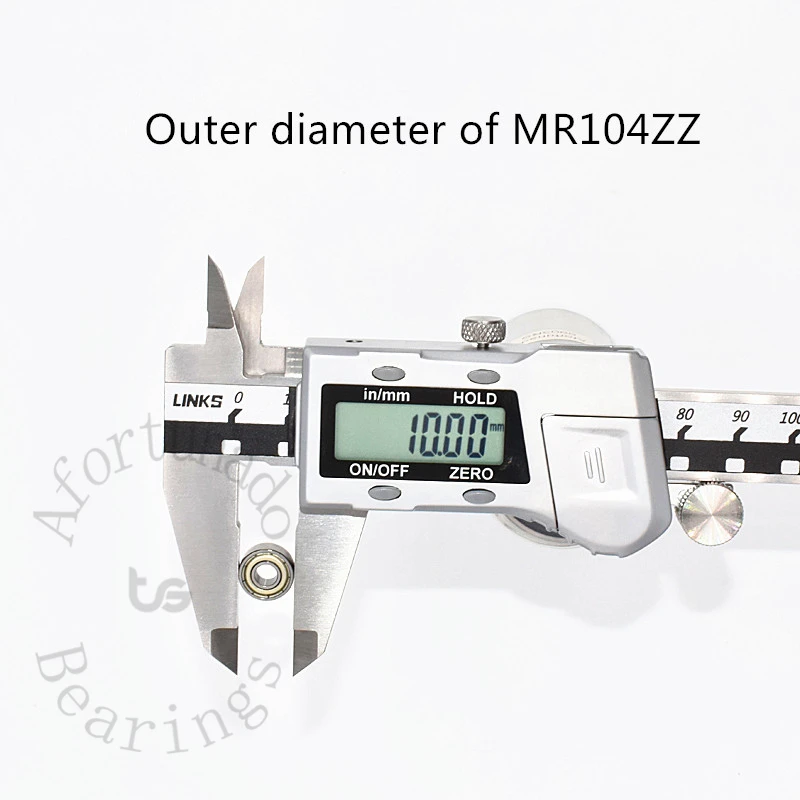 MR104ZZ 4*10*4(mm) 10PCS 금속 밀봉 소형 크롬 강철 베어링