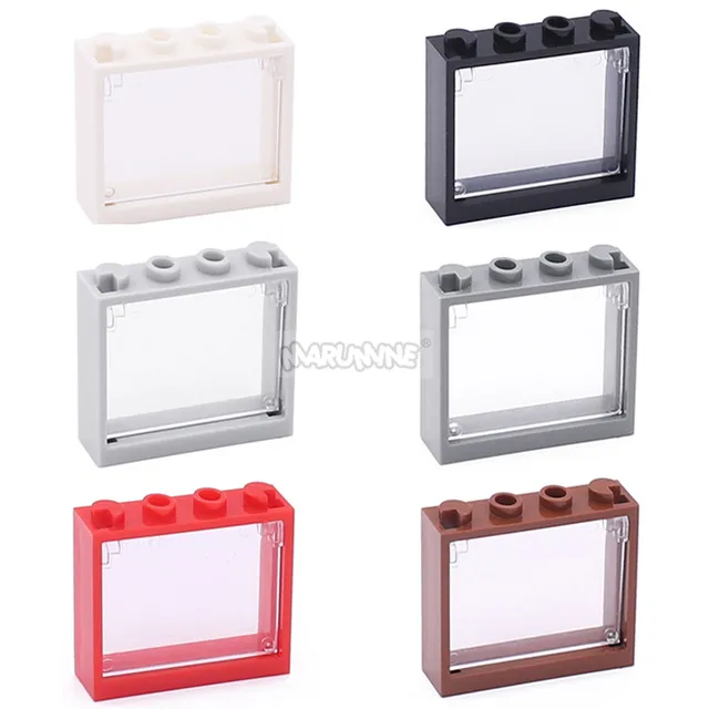 Marumine 60603 Glass 1x4x3 Opening For Window No Shutter Tabs 60594 MOC Building Blocks Parts Early Learning Educational Gifts 2