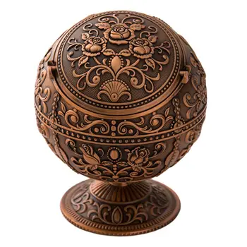 

Vintage Ashtray with Lids,Metal Vintage Cigarettes Ashtray for Outdoor Indoor