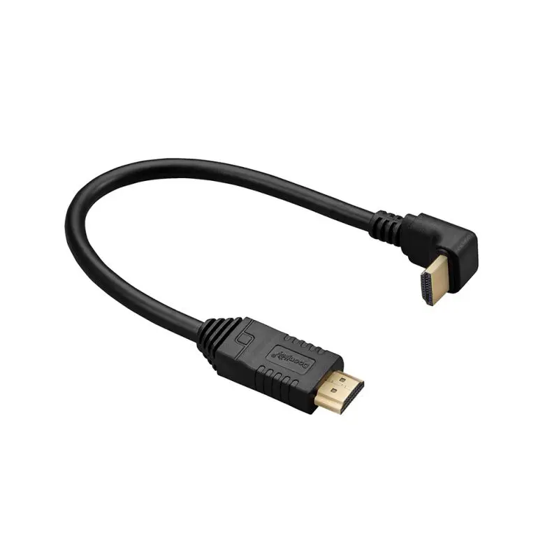 0,3 м HDMI к HDMI кабель 90/270 градусов Плоский 4K X 2K шнур для PS4 компьютерный монитор адаптер для проектора кабель