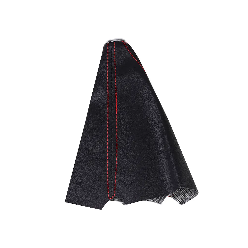 Universal Red Stitch Black Car Shift Knob Cover Manual/Auto Boot Dustproof