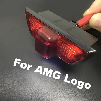 

2- 4 pcs For AMG Logo Car Door Step LED Welcome Emblem Shadow Light For Mercedes Benz C Class W204 C230 C280 Laser Projector 12V