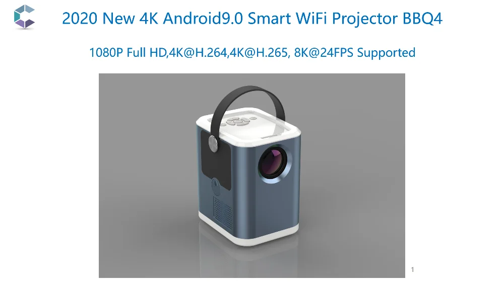 Android9.0 Portable Projector BBQ4--Big Step for LCD Projector_01