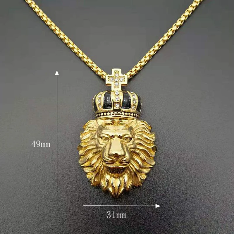 31mm Silver Yellow Plated Lion Head Charm