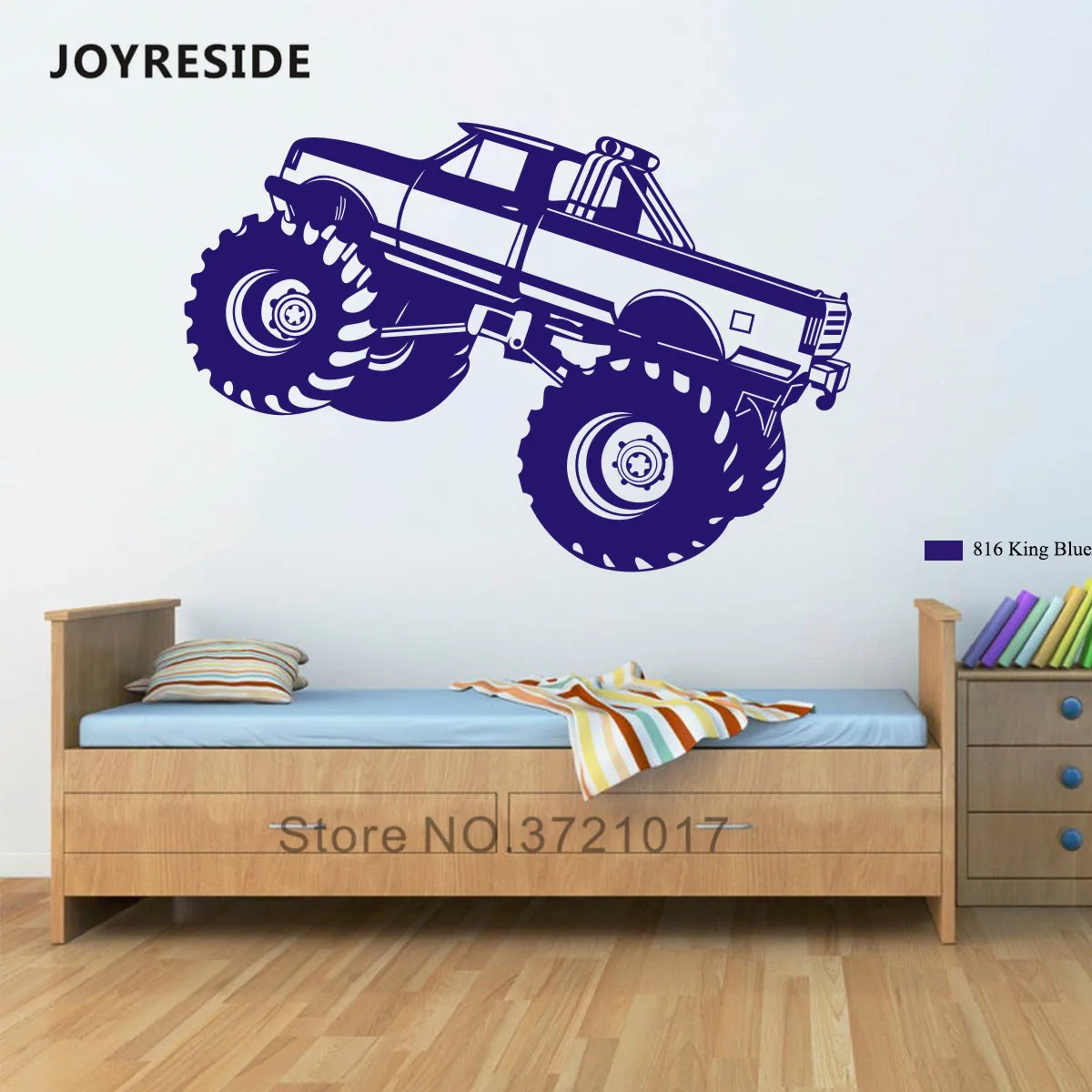 JOYRESIDE Наклейка на стену виниловая наклейка монстр грузовик автомобиль Декор мальчик спальня гостиная съемные украшения Фреска дизайн DIY XY007