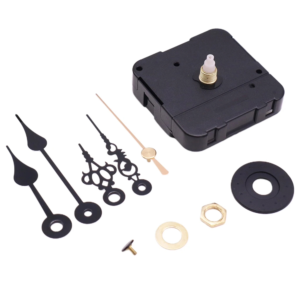 Small Quartz Wall Clock Movement Repair Tool Replacement with 4 Long Hands