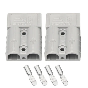 

2X Red Coppe Safe Multipole Style 50A 600V Plugs Power Connectors AWG Wire Terminal Wire Connector Cable Connector